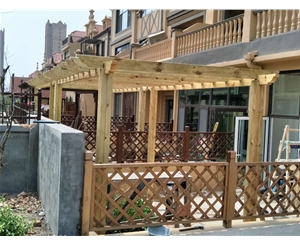 青岛木塑廊架围栏